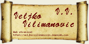 Veljko Vilimanović vizit kartica